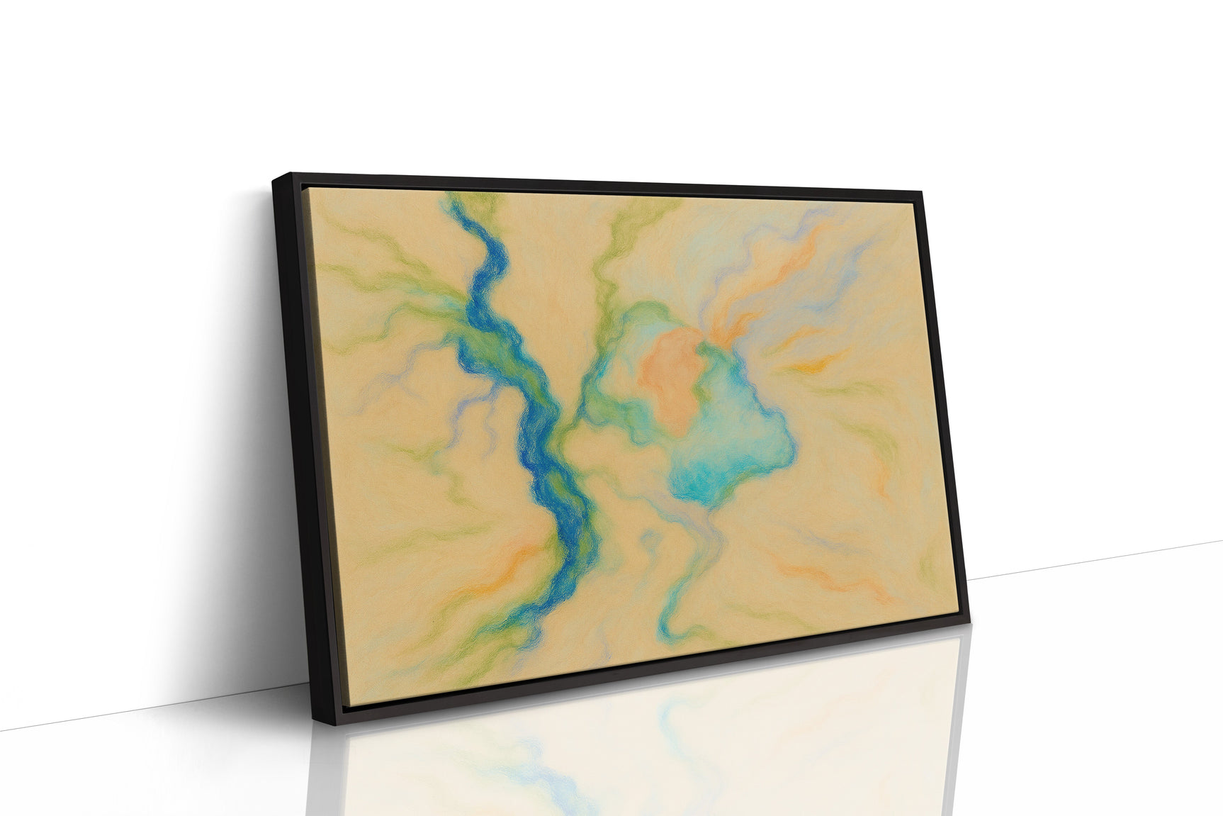 Vibrant Abstract Pastel River Art Print