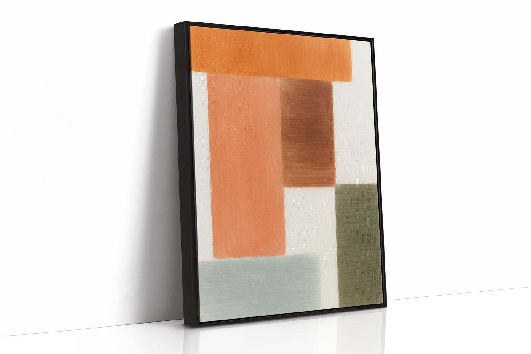 Earthy Harmony - Abstract Geometric Canvas Art