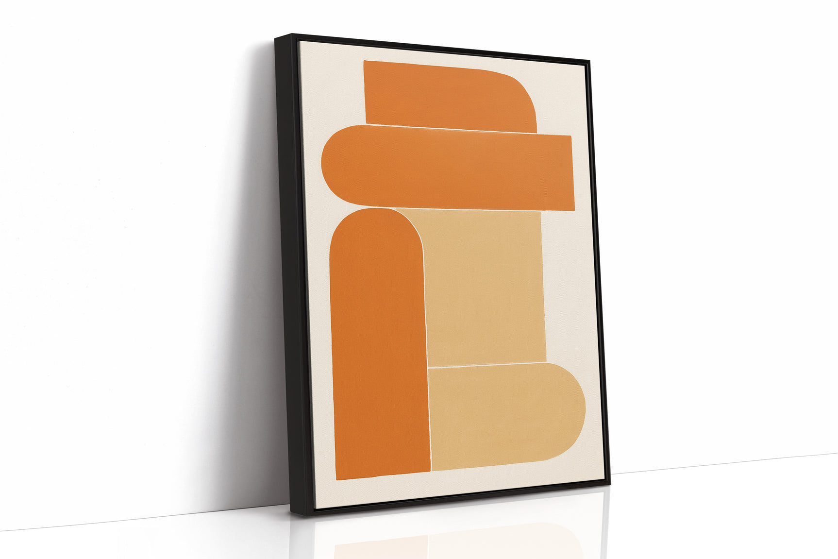 Terracotta Stack – Modern Geometric Abstract Print