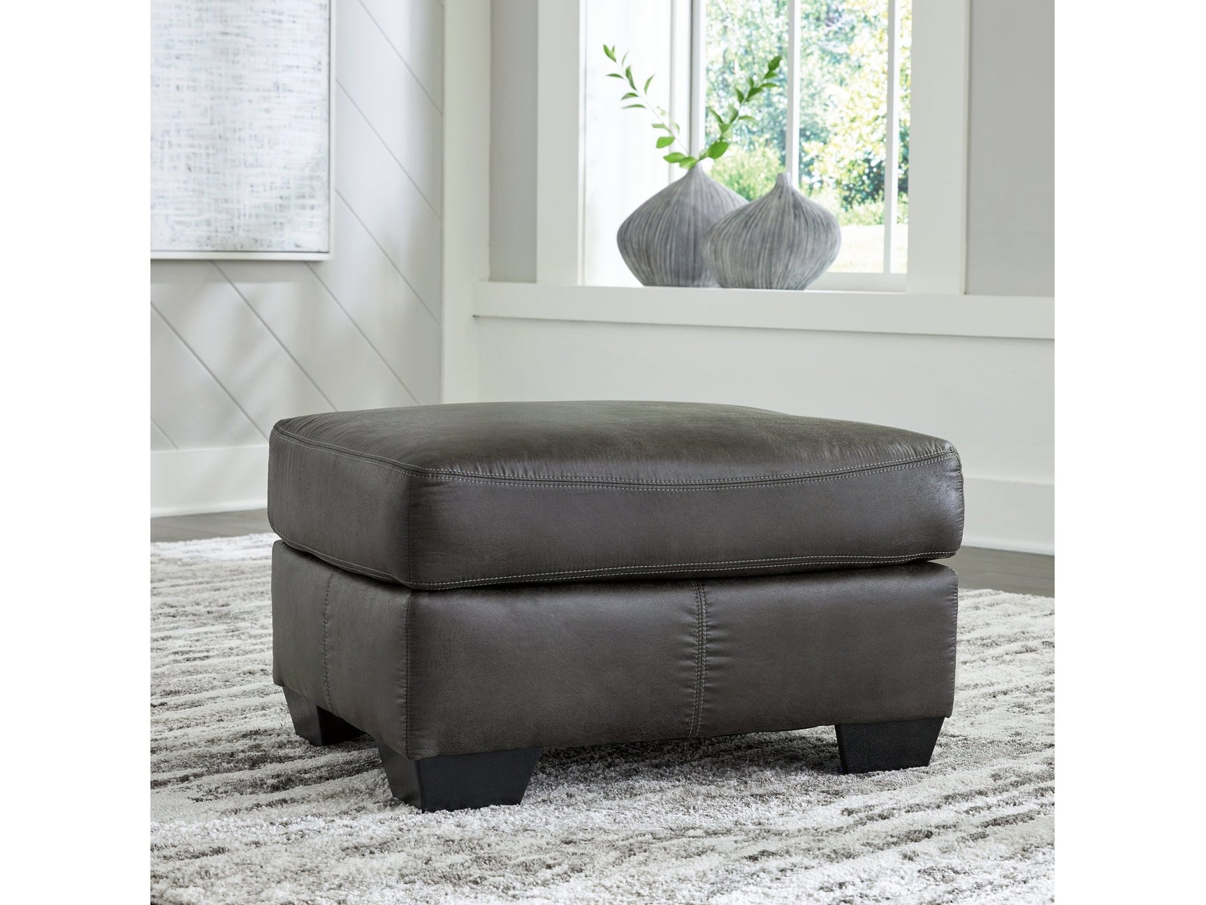 Bladen Slate Ottoman - Ornate Home