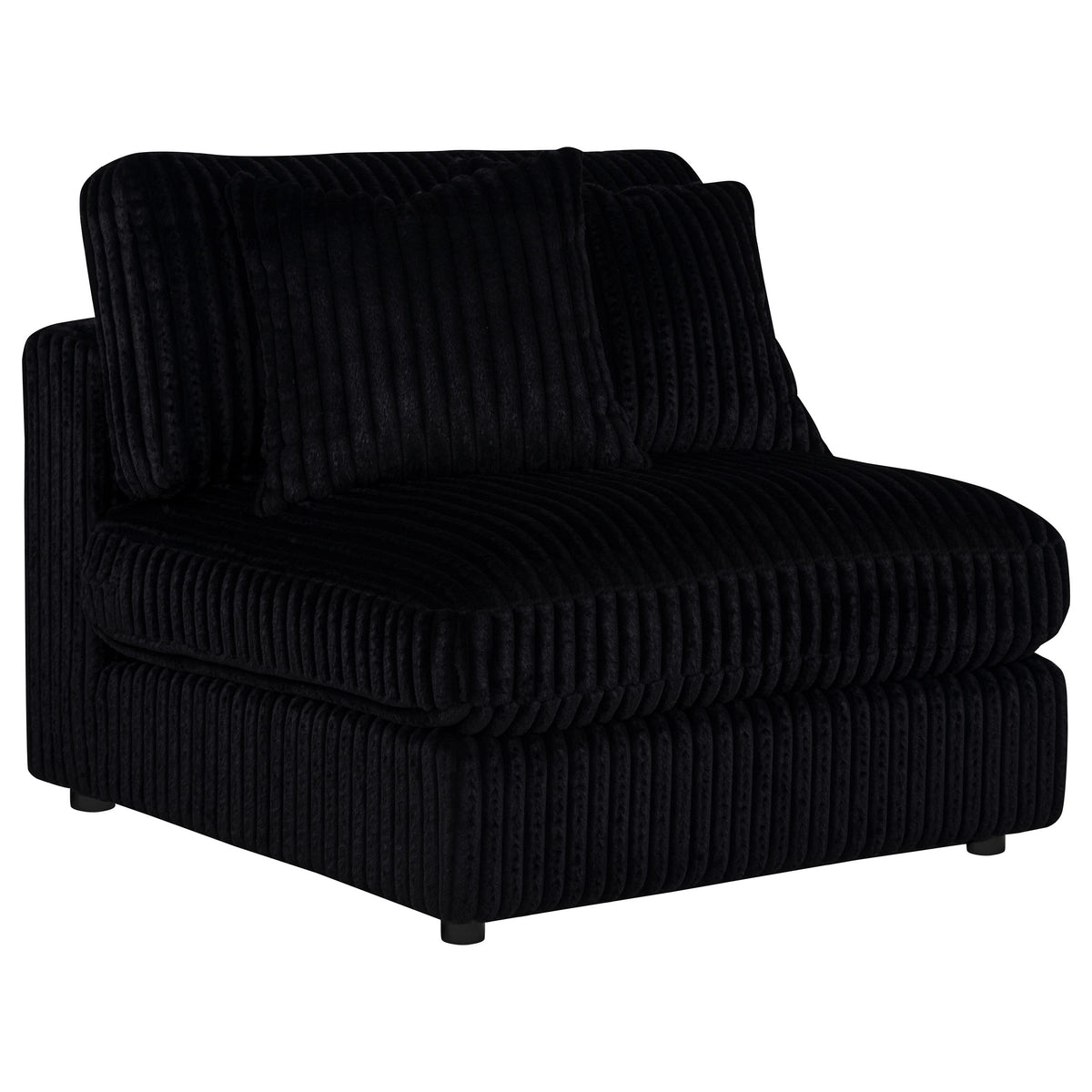 Blaine Black Upholstered Armless Chair - Ornate Home