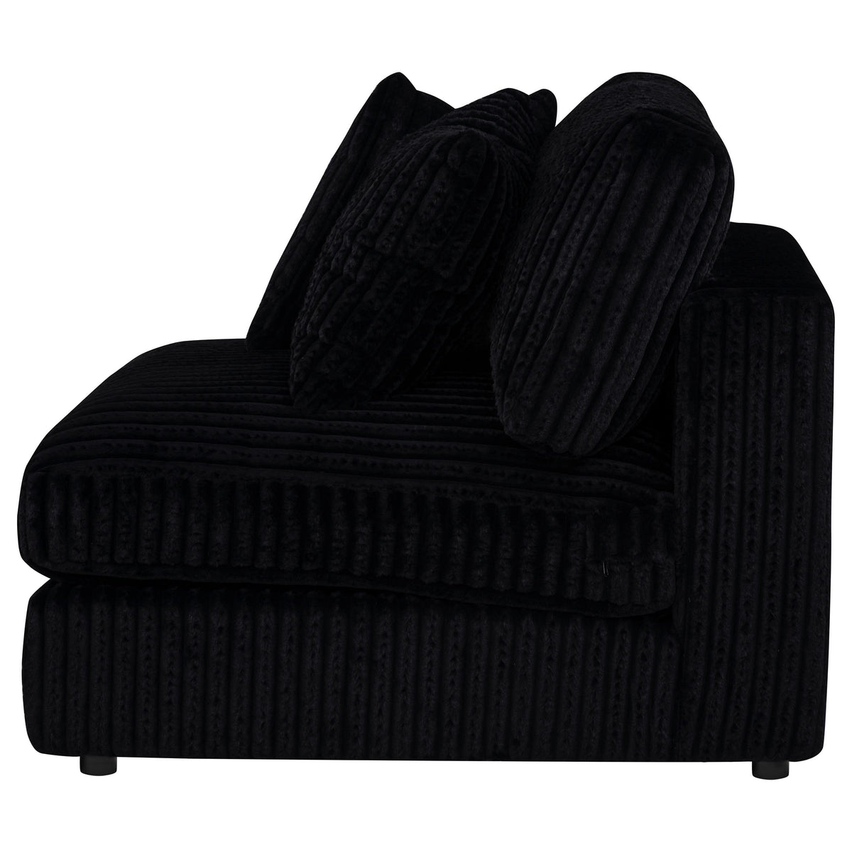 Blaine Black Upholstered Armless Chair - Ornate Home