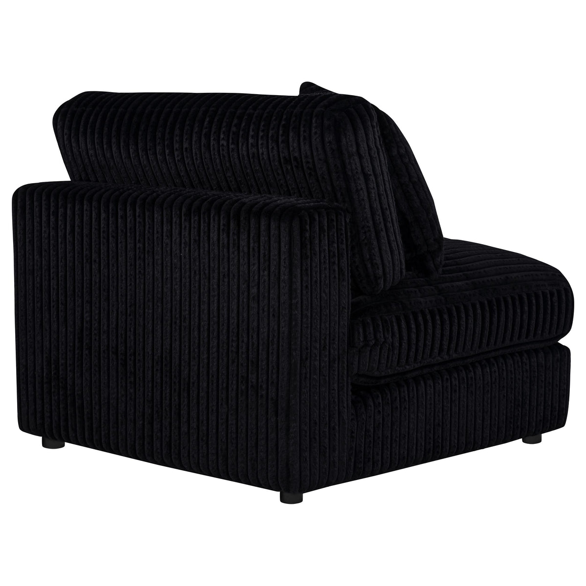 Blaine Black Upholstered Armless Chair - Ornate Home