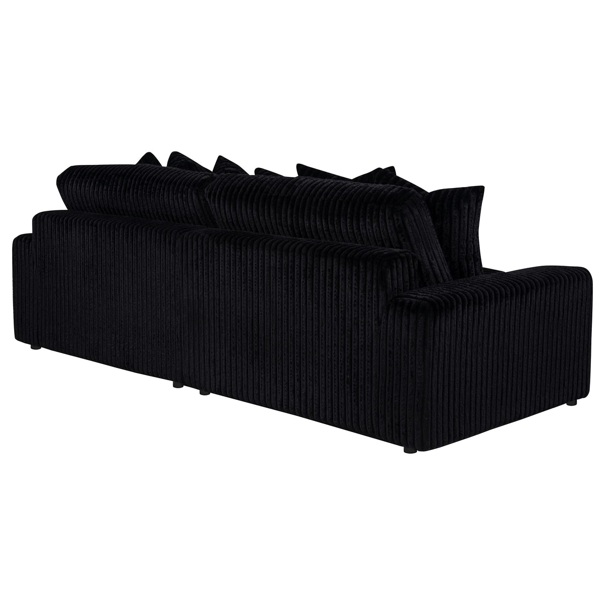 Blaine Black Upholstered Reversible Chaise Sectional Sofa - Ornate Home
