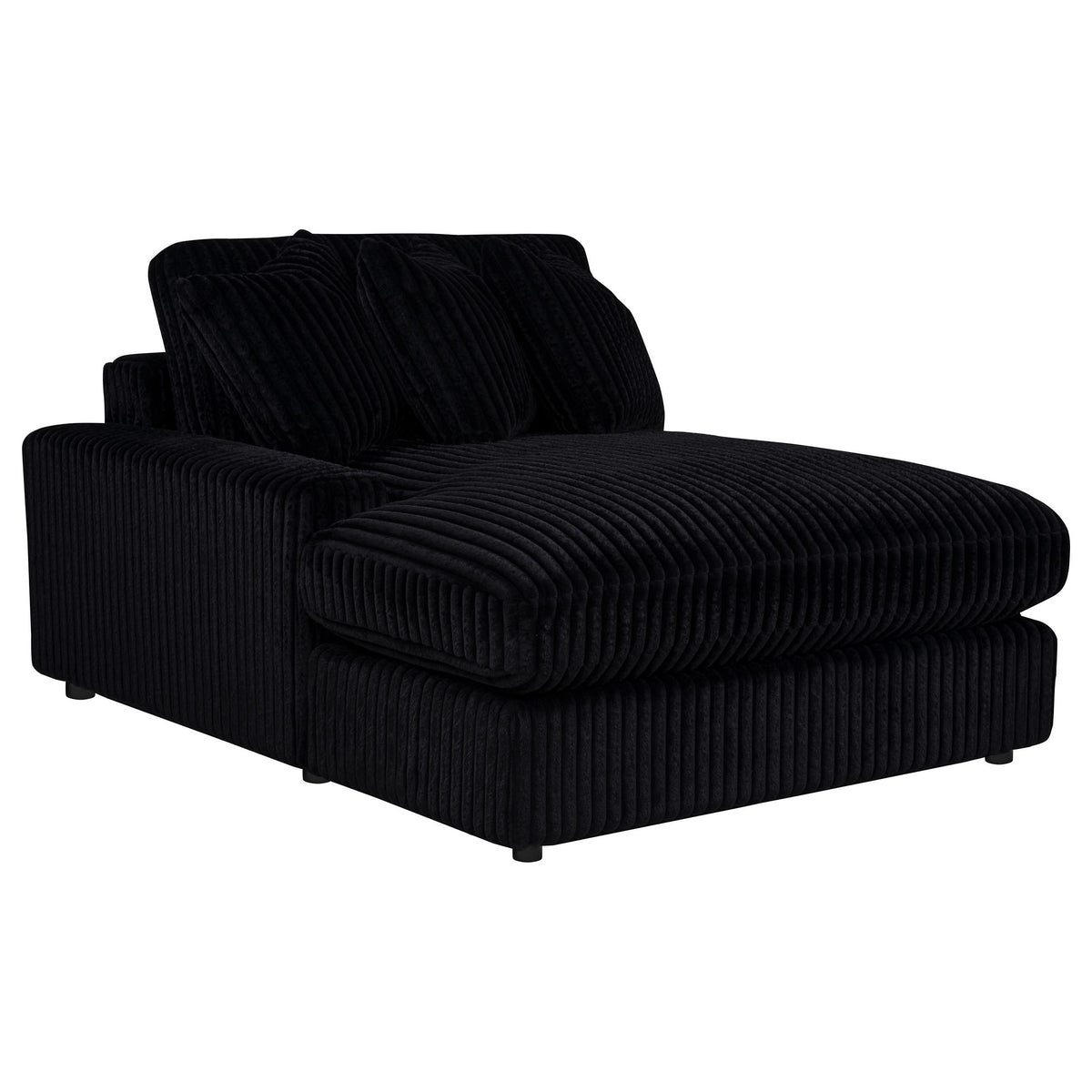 Blaine Black Upholstered Reversible Chaise Sectional Sofa - Ornate Home