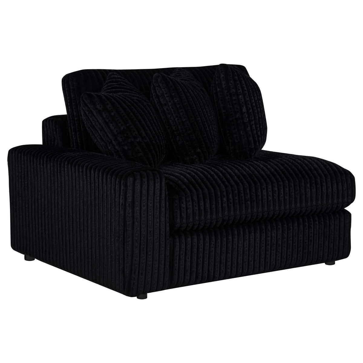 Blaine Black Upholstered Reversible Chaise Sectional Sofa - Ornate Home