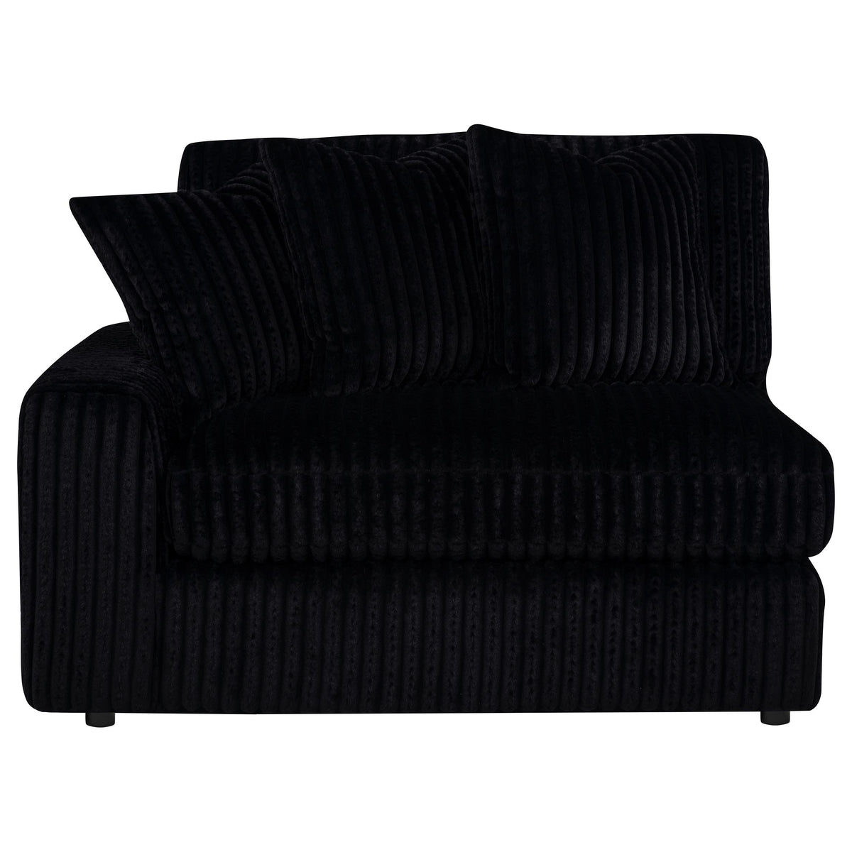 Blaine Black Upholstered Reversible Chaise Sectional Sofa - Ornate Home