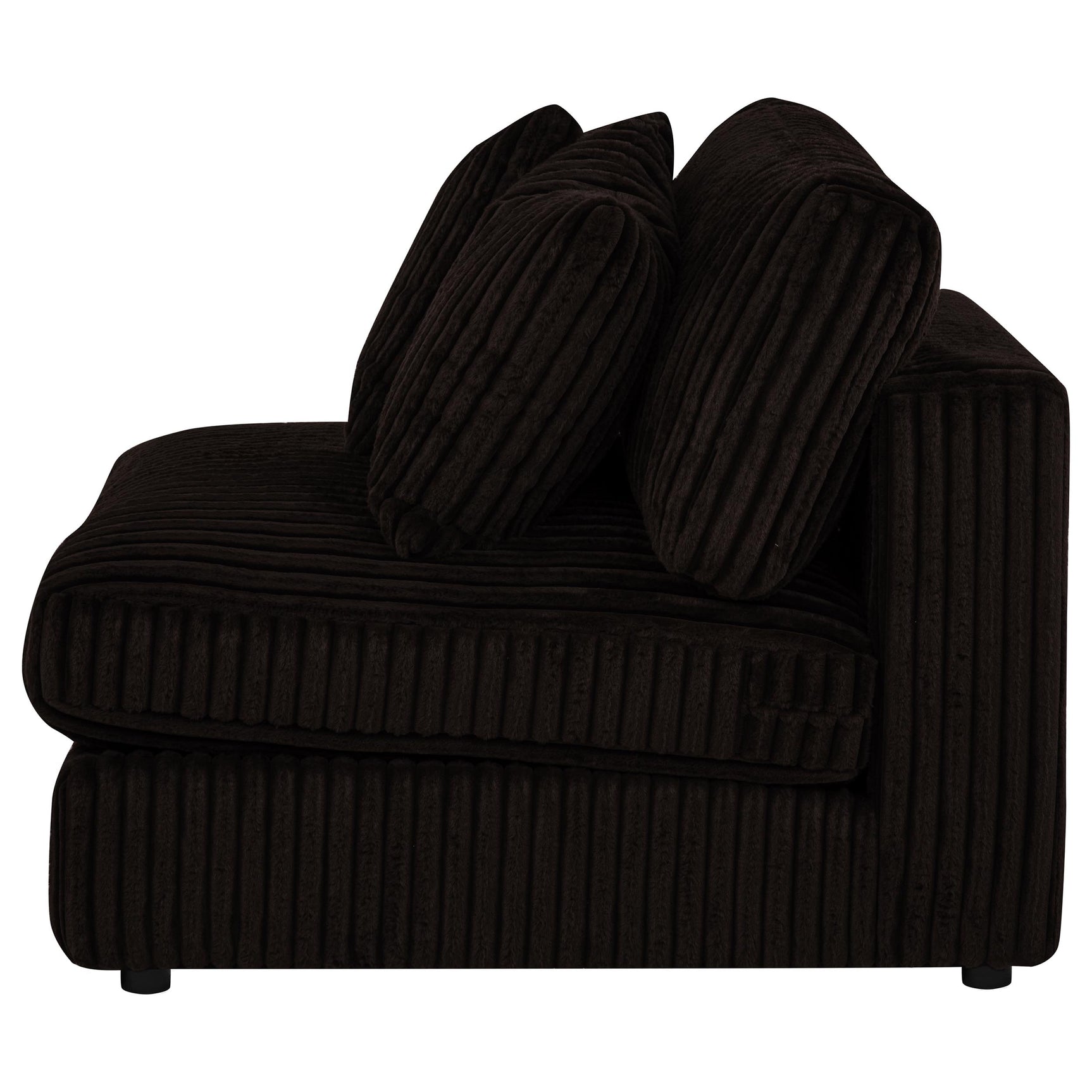Blaine Chocolate Upholstered Armless Chair - Ornate Home