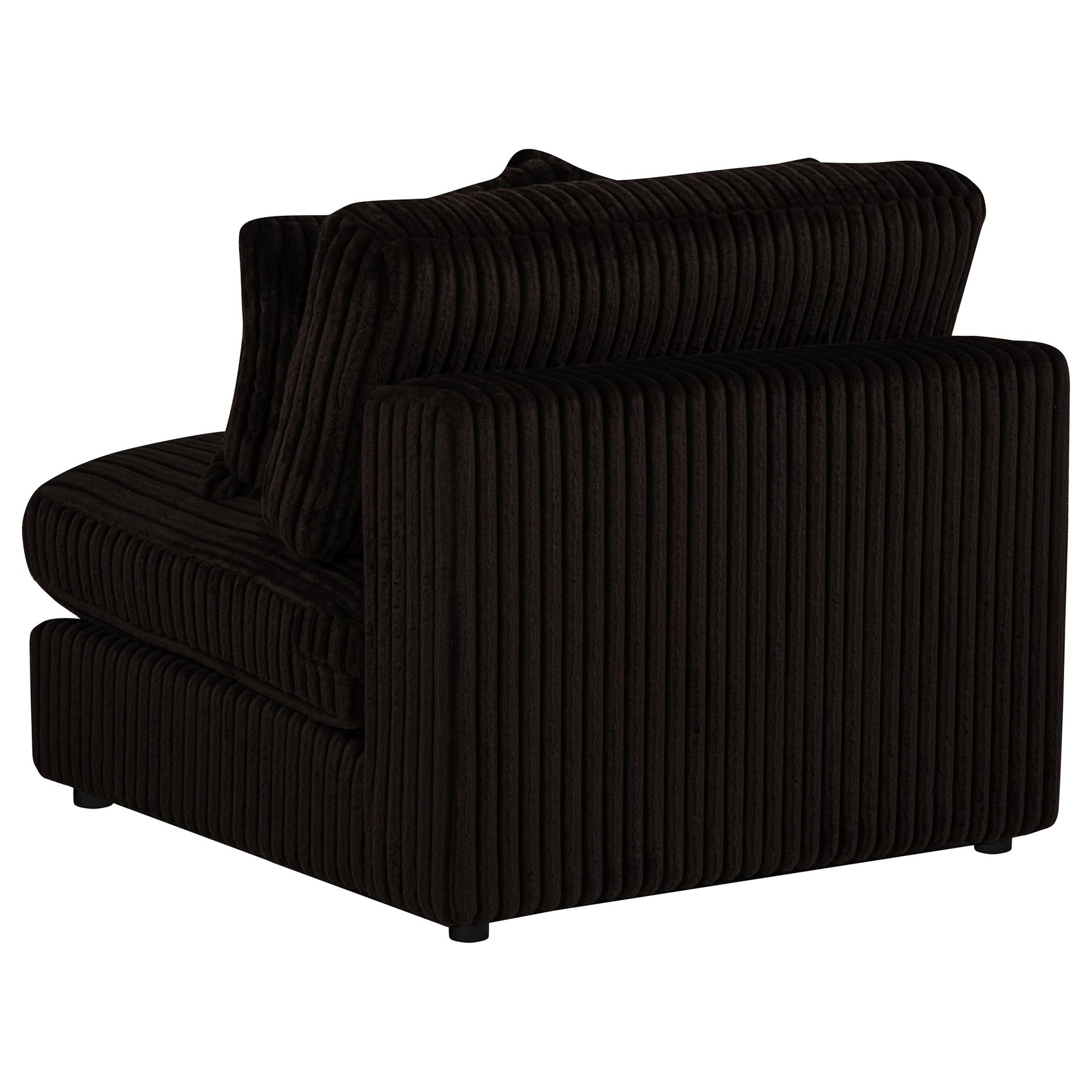 Blaine Chocolate Upholstered Armless Chair - Ornate Home