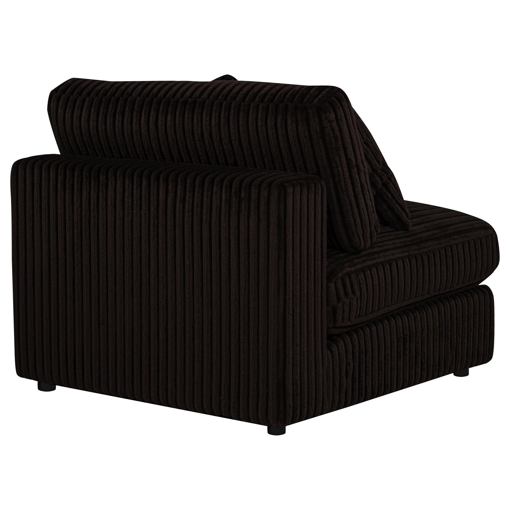 Blaine Chocolate Upholstered Armless Chair - Ornate Home