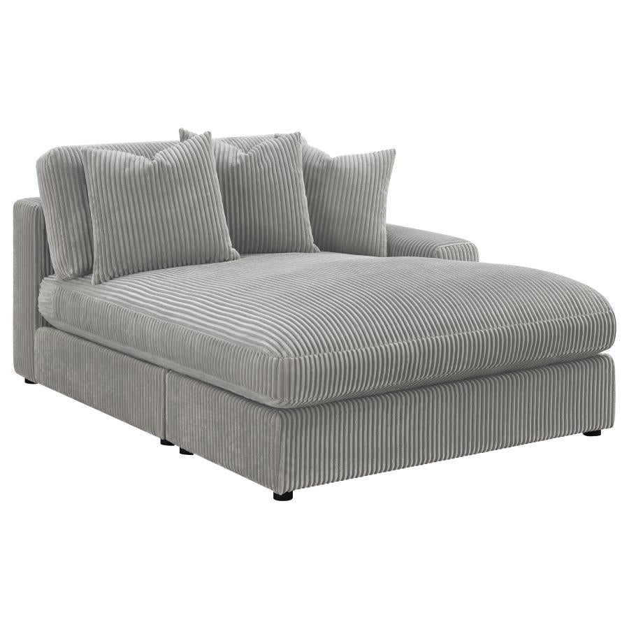 Blaine Fog Reversible Chaise 3-Piece Sectional - Ornate Home