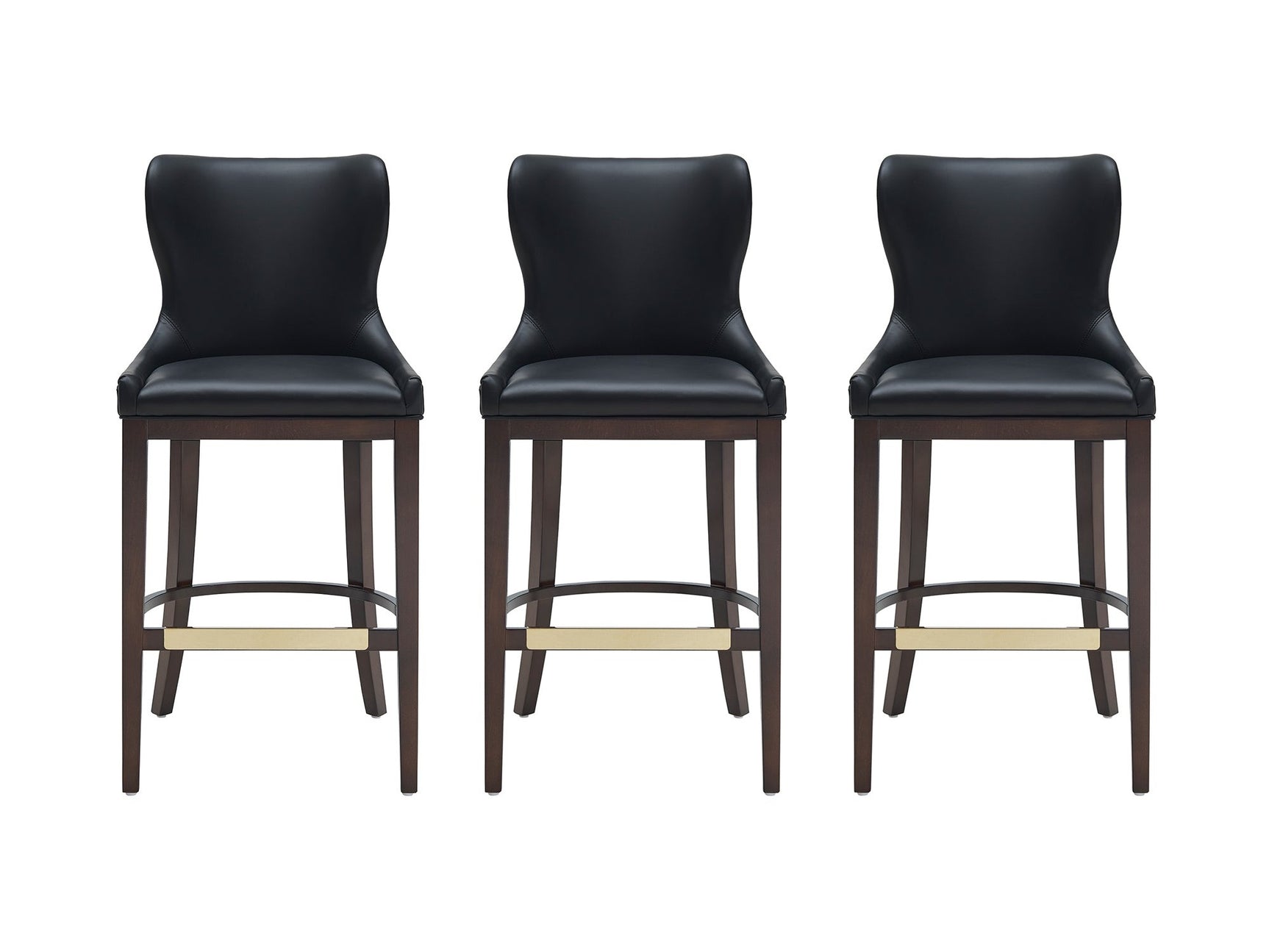 Blair Barstool in Black (set of 3) - Ornate Home
