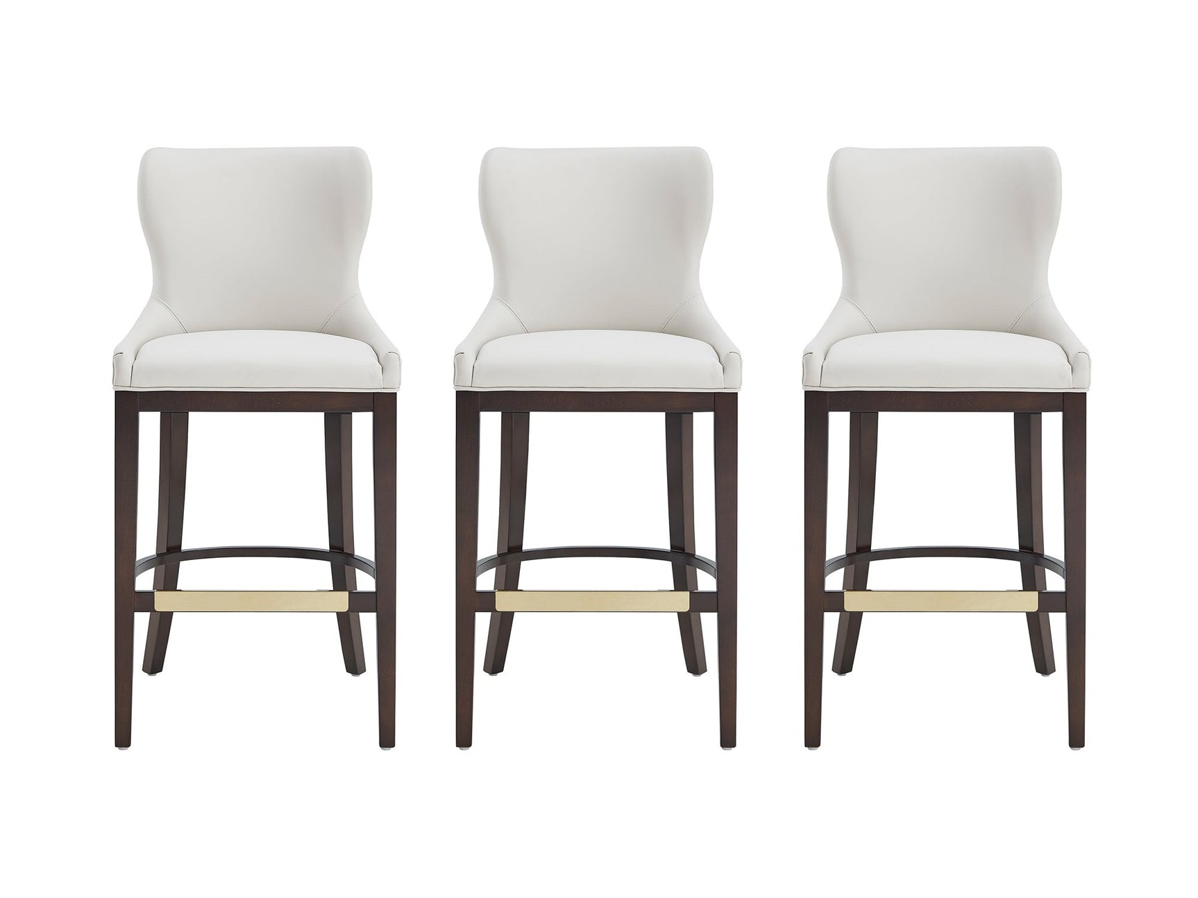 Blair Barstool in White (set of 3) - Ornate Home