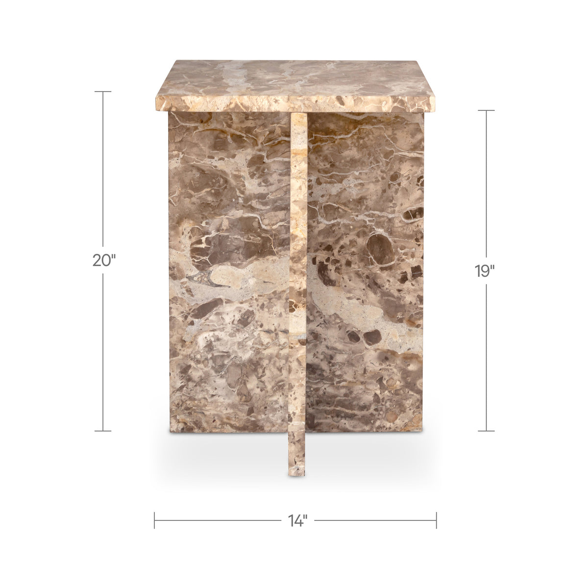 Blair Panther Marble Accent Table - Ornate Home