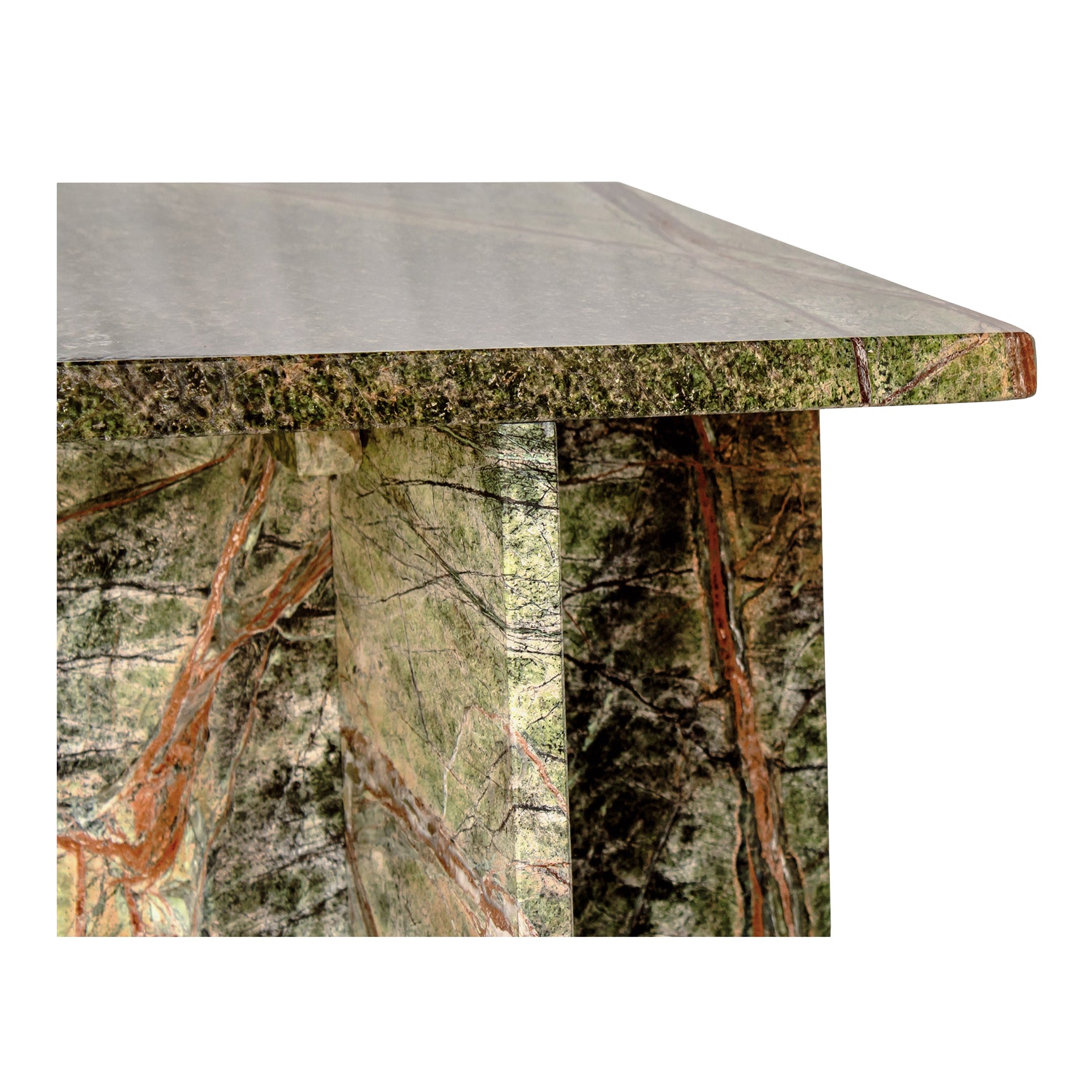 Blair Rainforest Green Marble Accent Table - Ornate Home