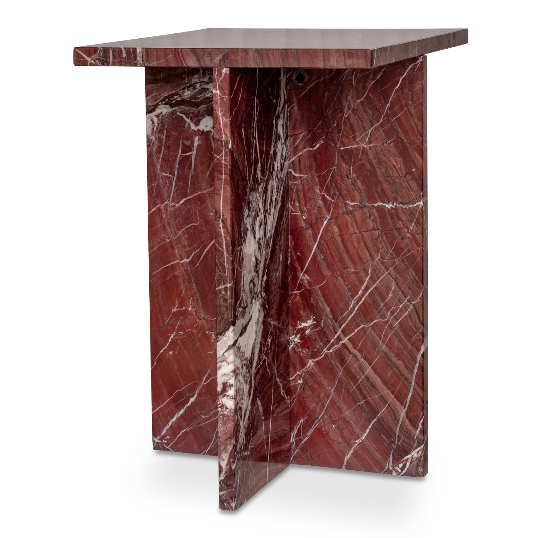 Blair Rosso Levanto Marble Accent Table - Ornate Home