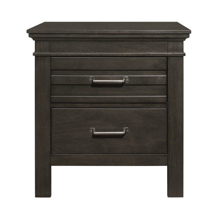 Blaire Farm Charcoal Gray Nightstand - Ornate Home