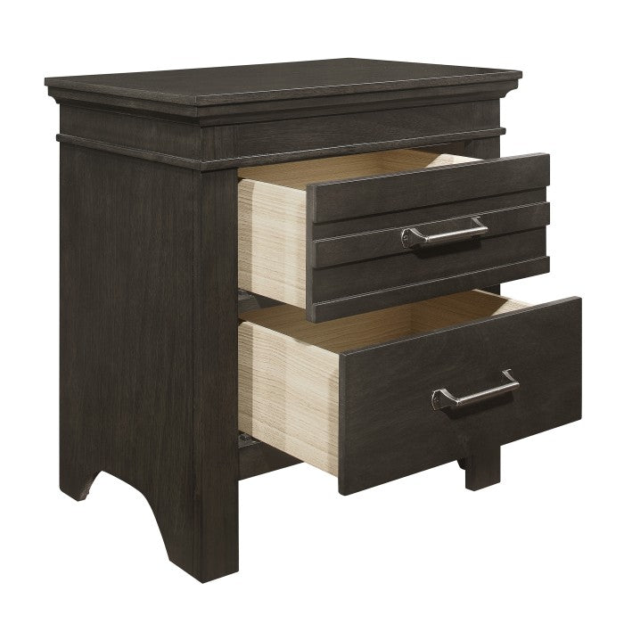 Blaire Farm Charcoal Gray Nightstand - Ornate Home