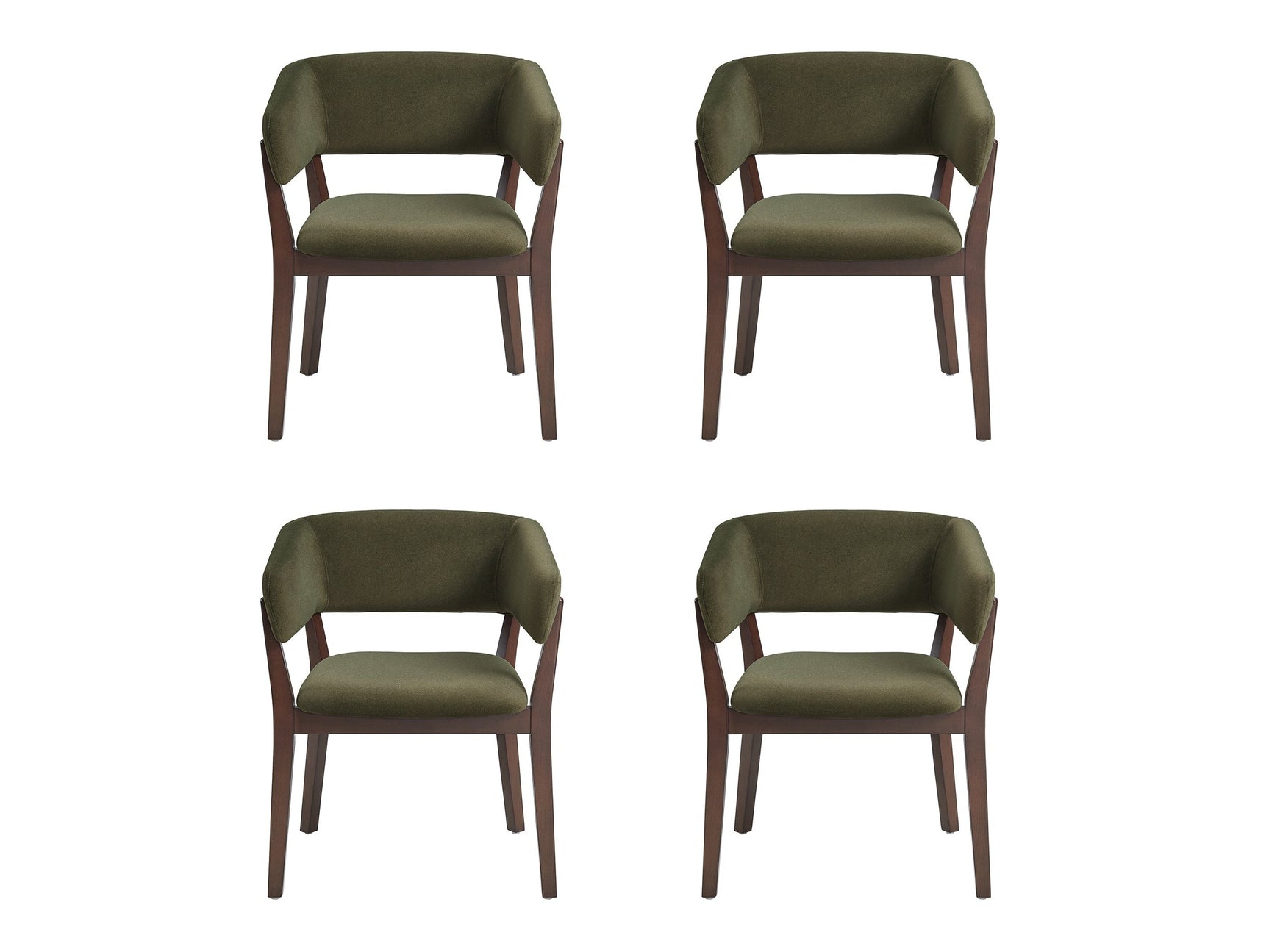 Blake Dining Armchair in Green (set of 4) - Ornate Home