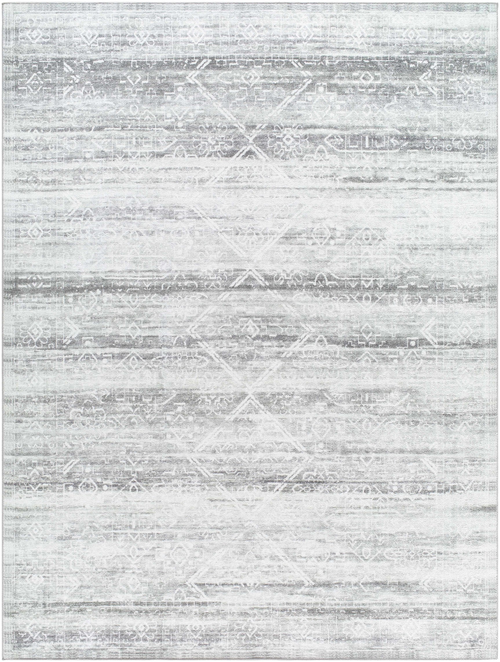 Blake Light Gray Washable Area Rug - Clearance - Ornate Home