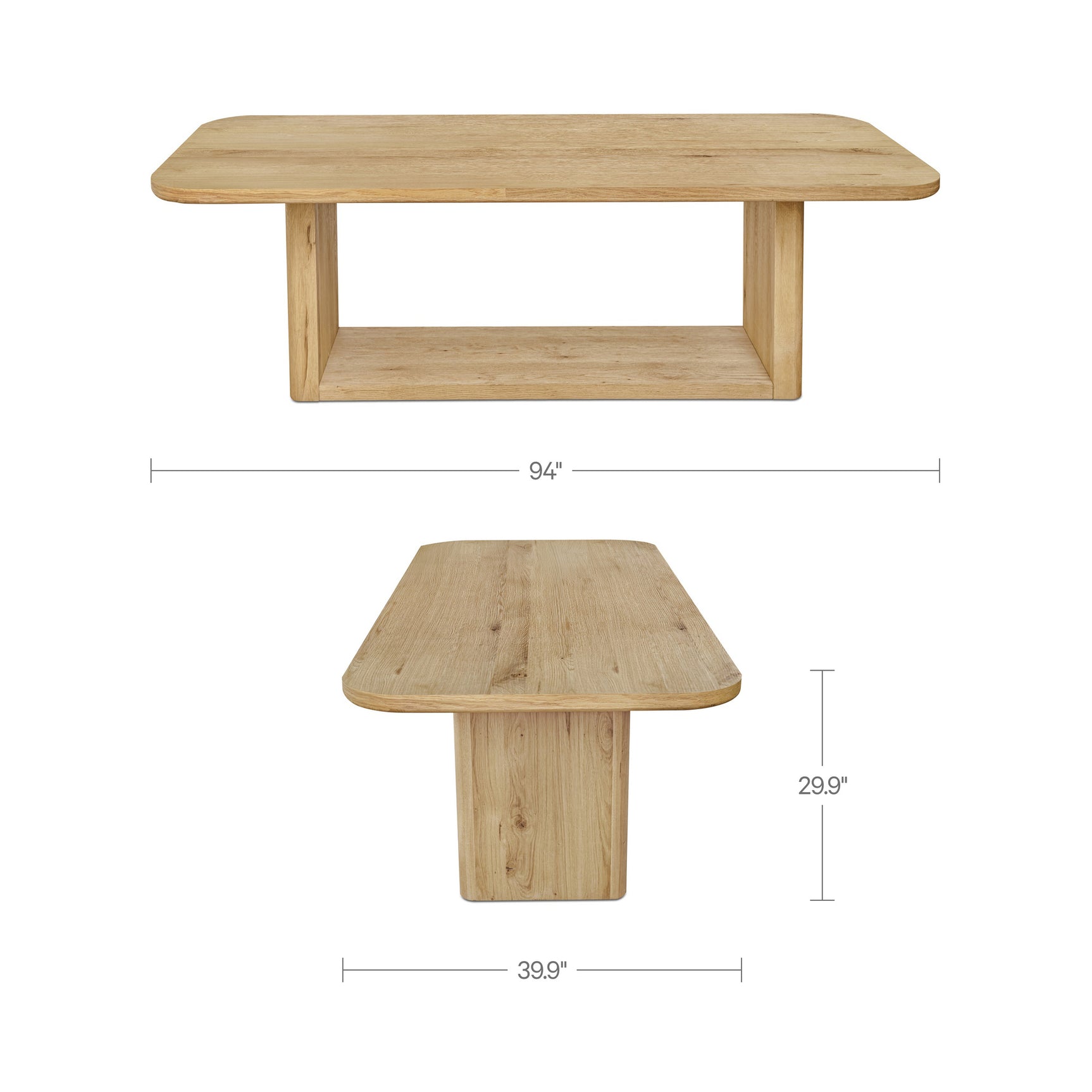 Blake Rustic Oak Dining Table - Ornate Home
