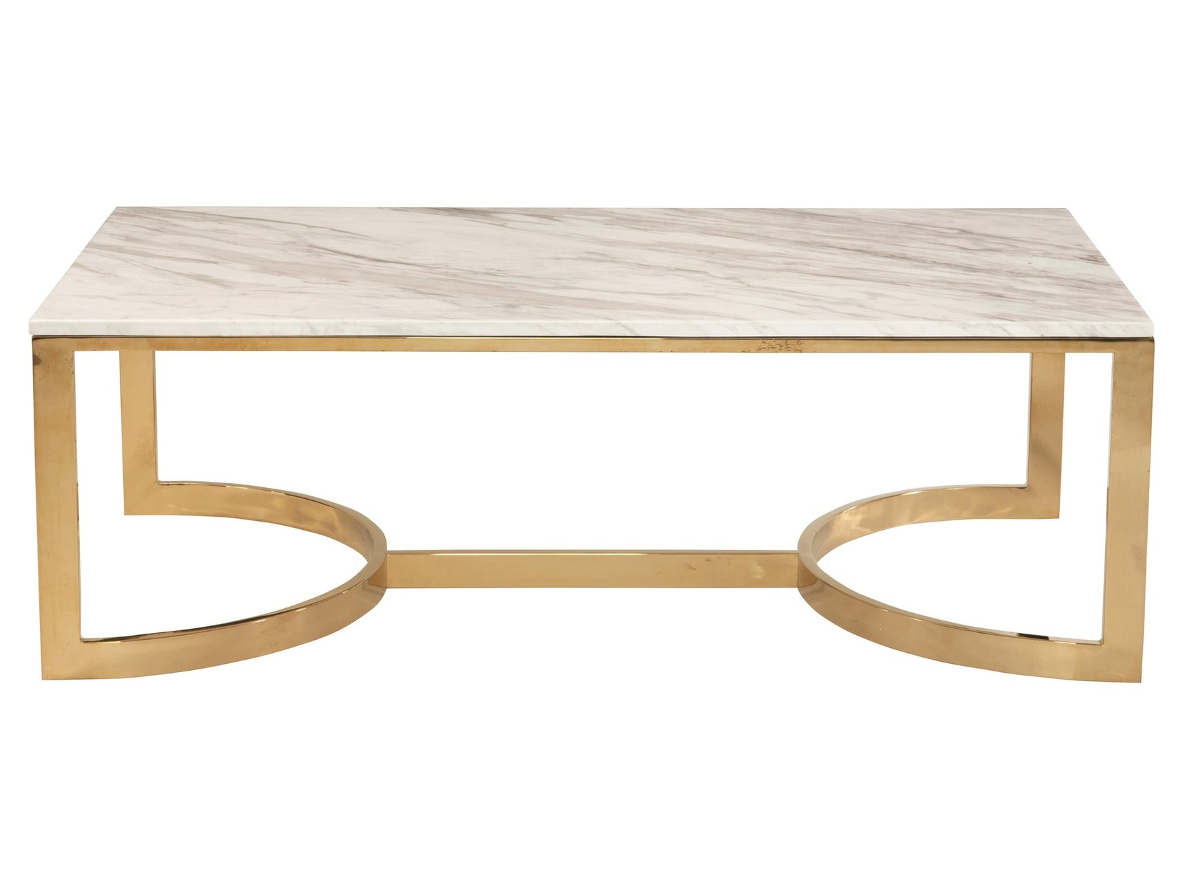 Blanchard Jazz White/Polished Brass Cocktail Table - Ornate Home