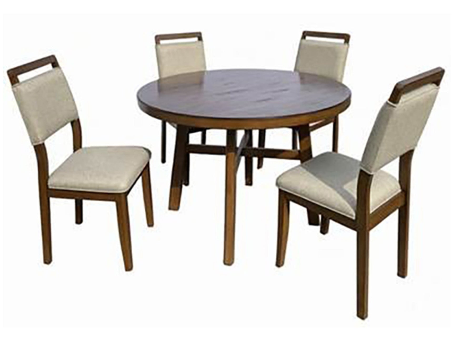 Blanche Brown 5-Piece Round Dining Set - Ornate Home