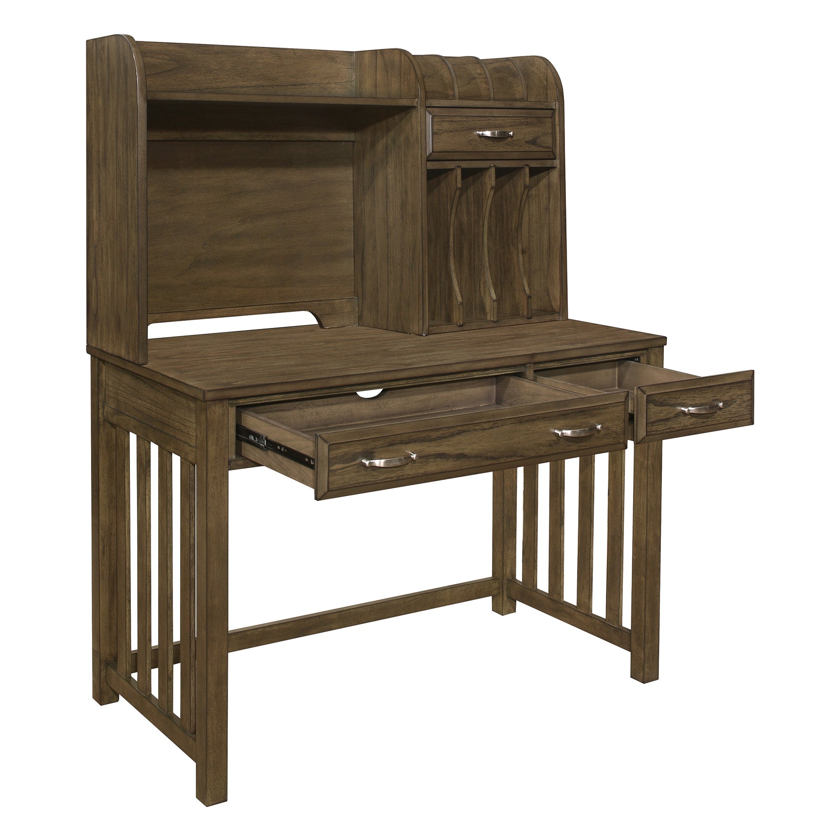 Blanche Brown Desk with Hutch - Ornate Home