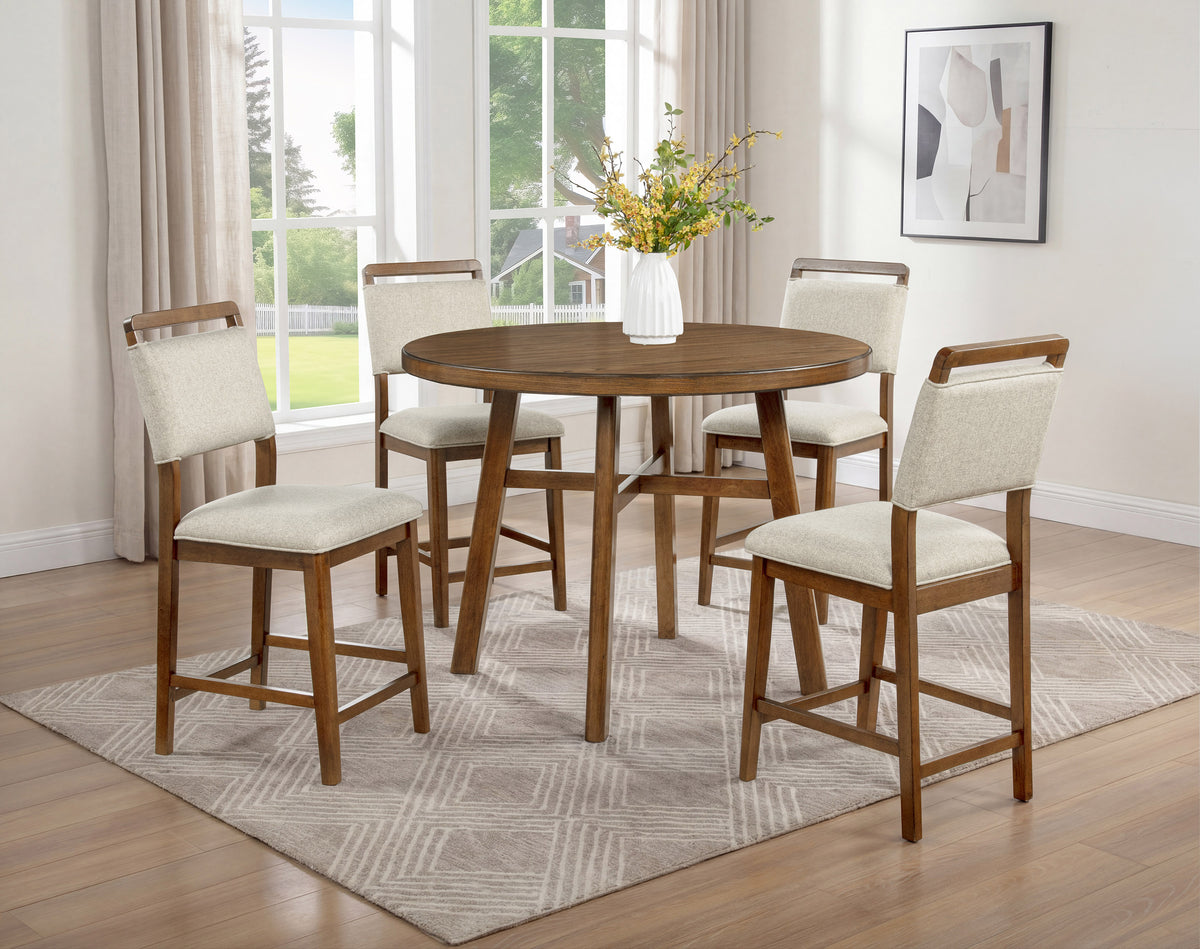 Blanche Brown Counter Height Chair (Set of 2) - Ornate Home