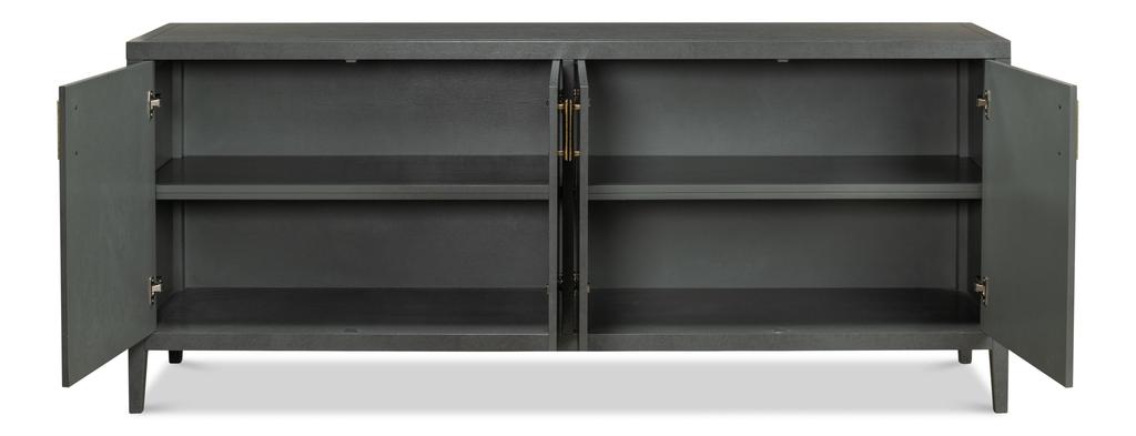 Blanco Grey 4 Door Buffet - Ornate Home