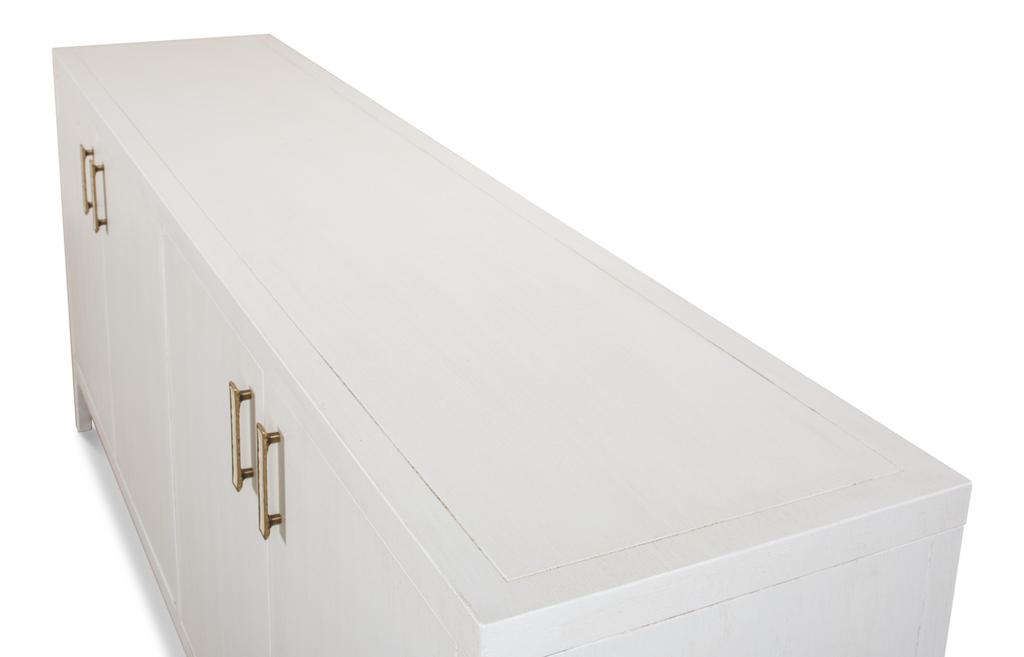 Blanco White 4 Door Buffet - Ornate Home