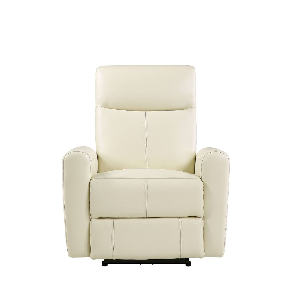 Blane Beige Leather Power Motion Recliner - Ornate Home