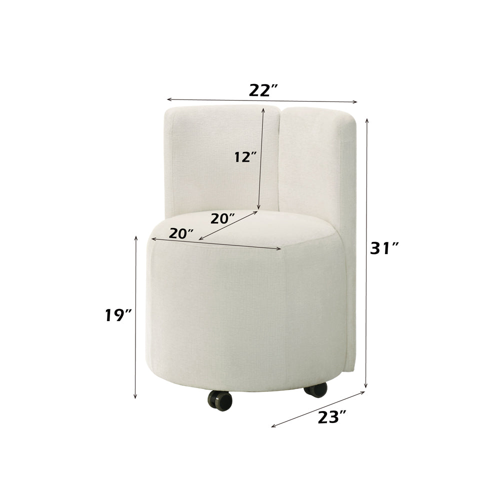 Blayde White Side Chair W/Swivel (Set of 2) - Ornate Home