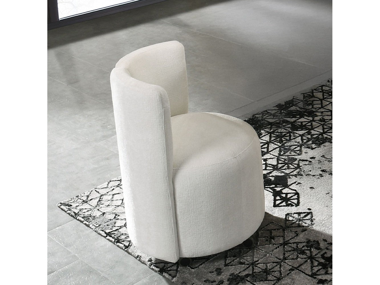 Blayde White Side Chair W/Swivel (Set of 2) - Ornate Home