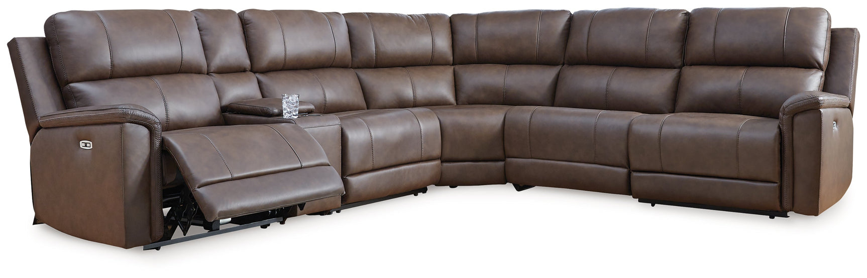 Bleckley Espresso 6-Piece Power Reclining Sectional (Online Special Price) - Ornate Home