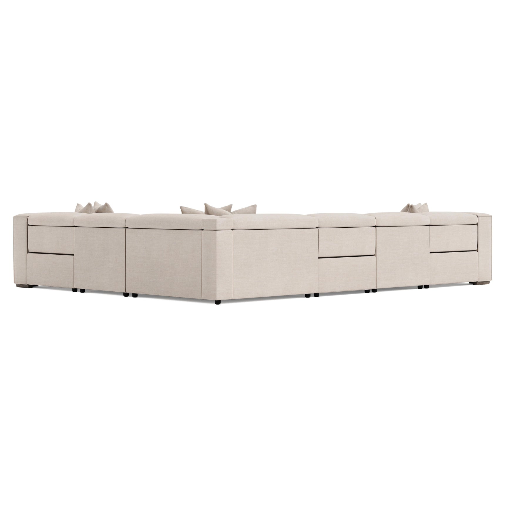 Bliss Beige/Cream Power Motion Sectional - Ornate Home