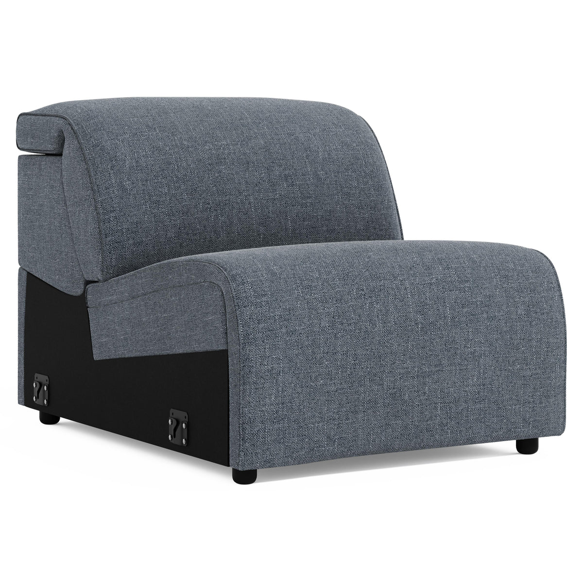 Bliss Weathered Charcoal Armless Chair - Ornate Home