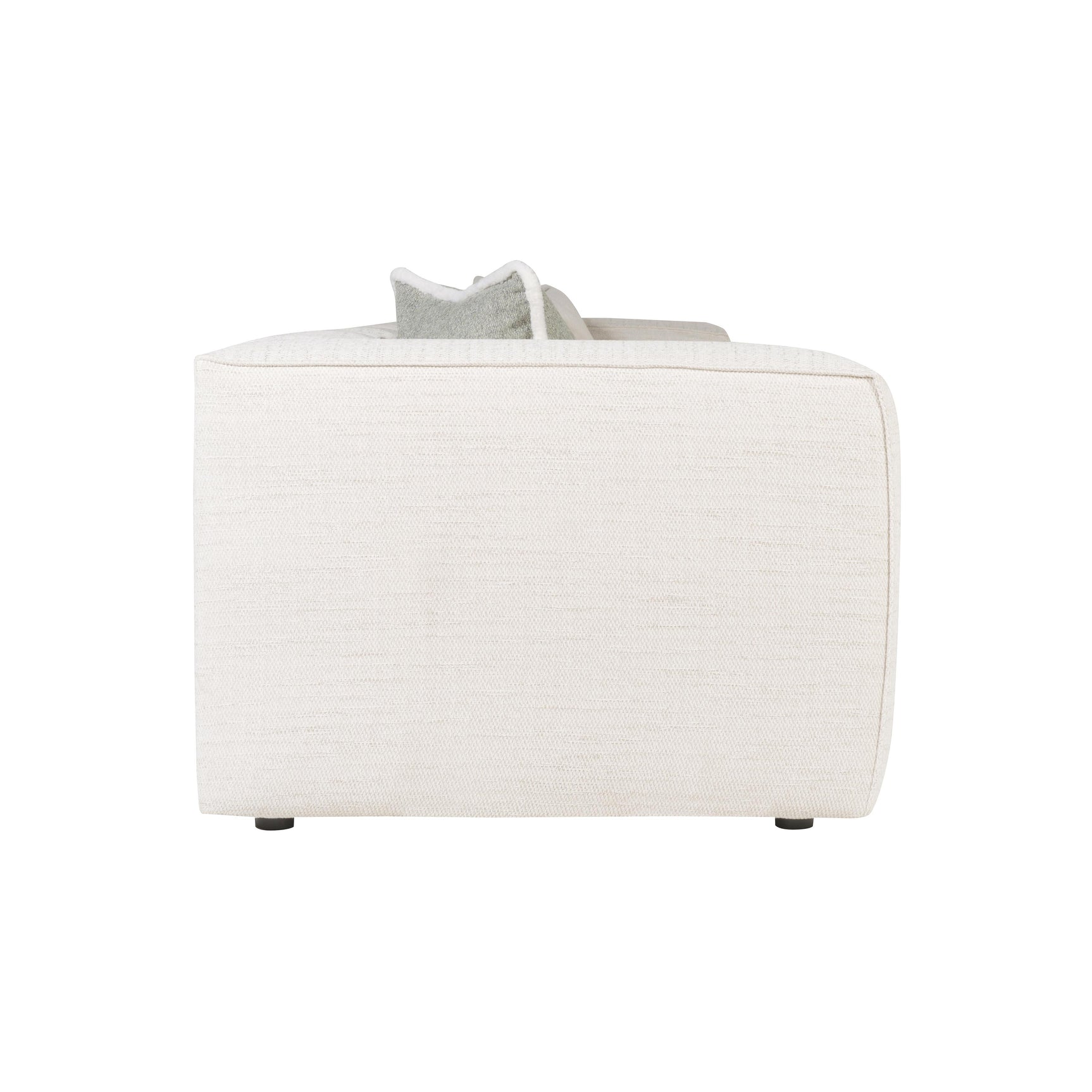 Bliss White/Cream 2-Piece Fabric Sectional - Ornate Home