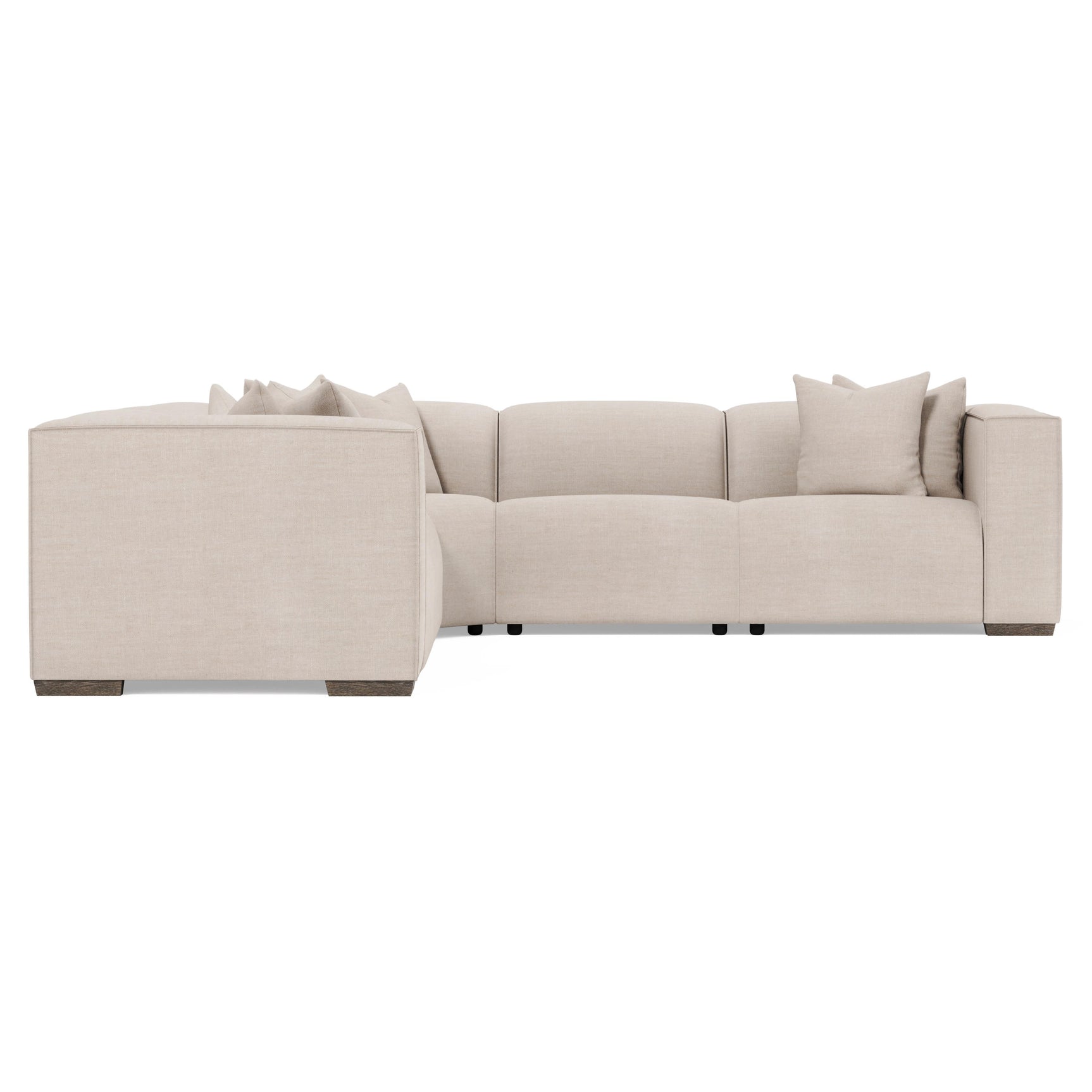 Bliss White/Cream 5-Piece Fabric Power Motion Sectional - Ornate Home