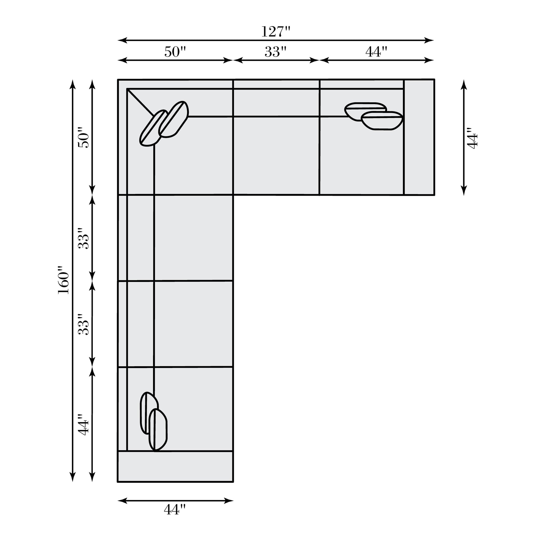 Bliss White/Cream 6-Piece Fabric Power Motion Sectional - Ornate Home