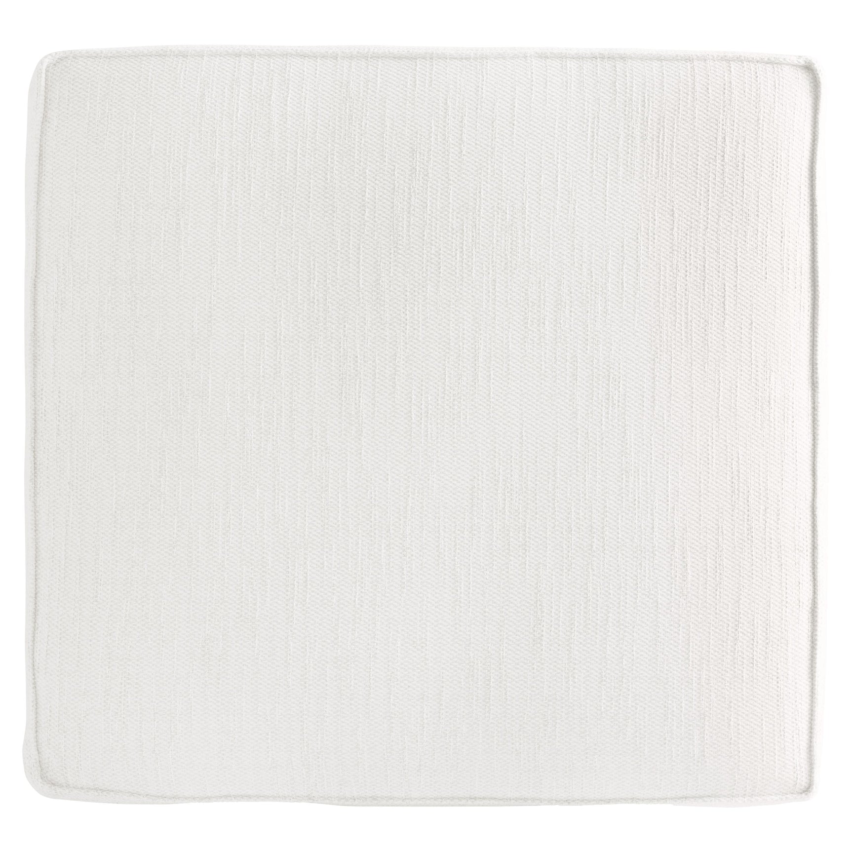 Bliss White/Cream Fabric Ottoman - Ornate Home