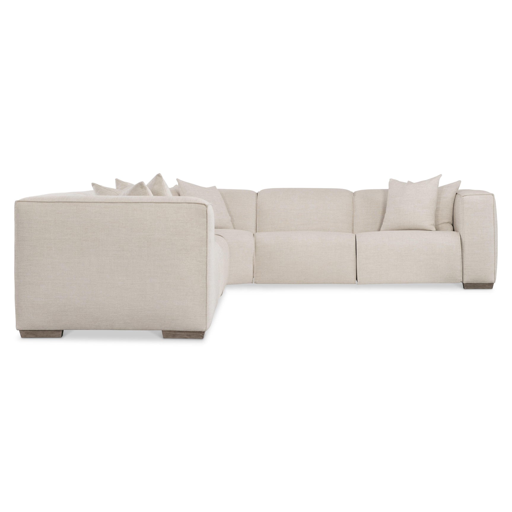 Bliss White/Cream Fabric Power Motion Sectional - Ornate Home