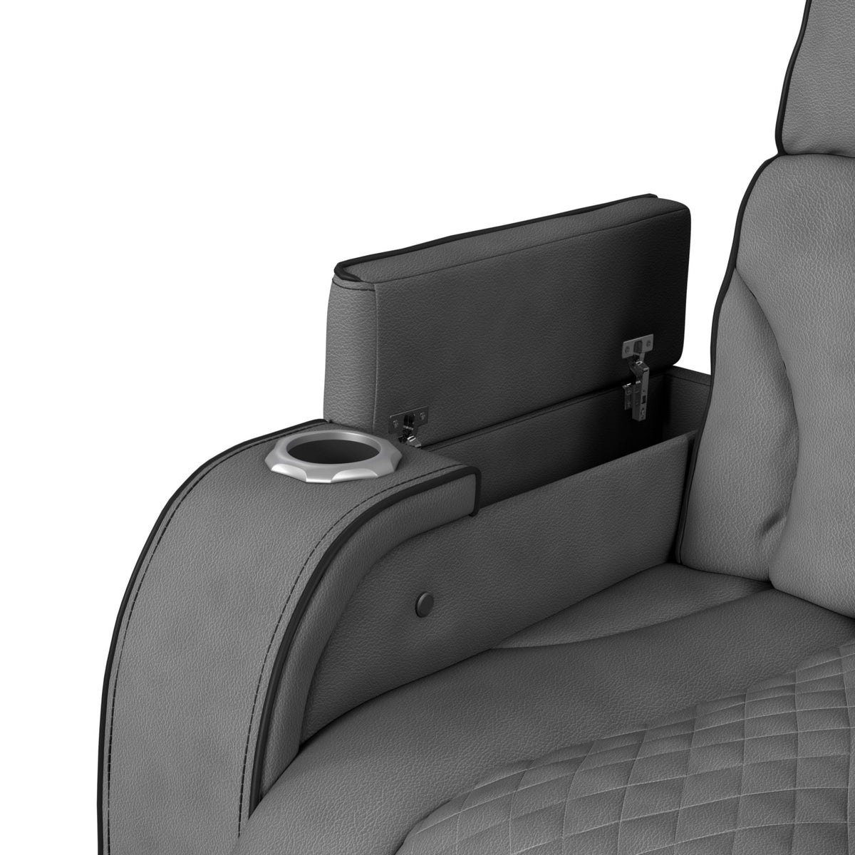Blitz Simba Slate/Black Welt Motion Recliner with LED - Ornate Home