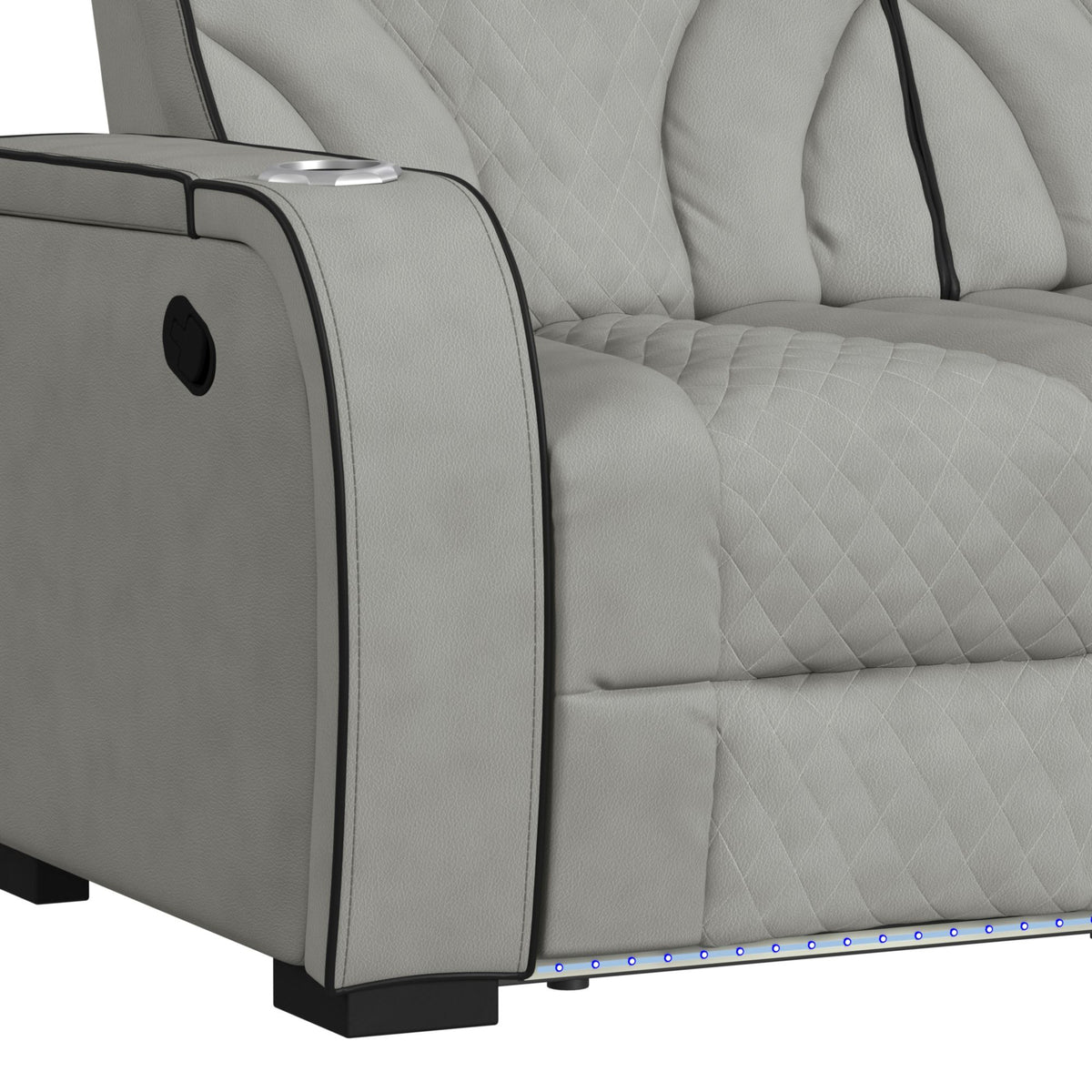Blitz Simba Taupe/Black Welt 2-Piece Living Room Set - Ornate Home