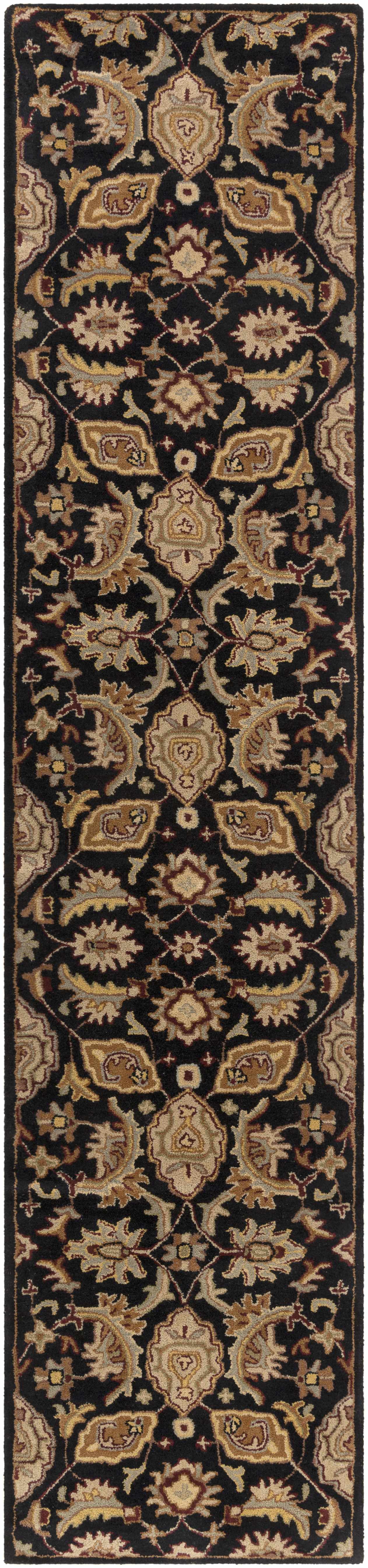 Blomkest Black&Yellow Traditional Wool Carpet - Ornate Home