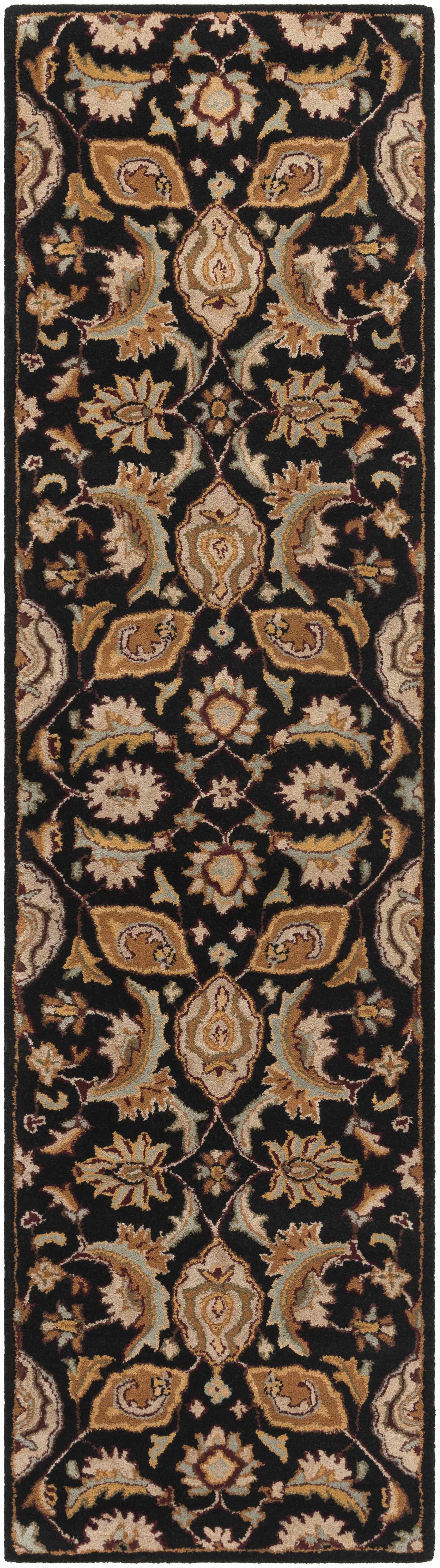 Blomkest Black&Yellow Traditional Wool Carpet - Ornate Home