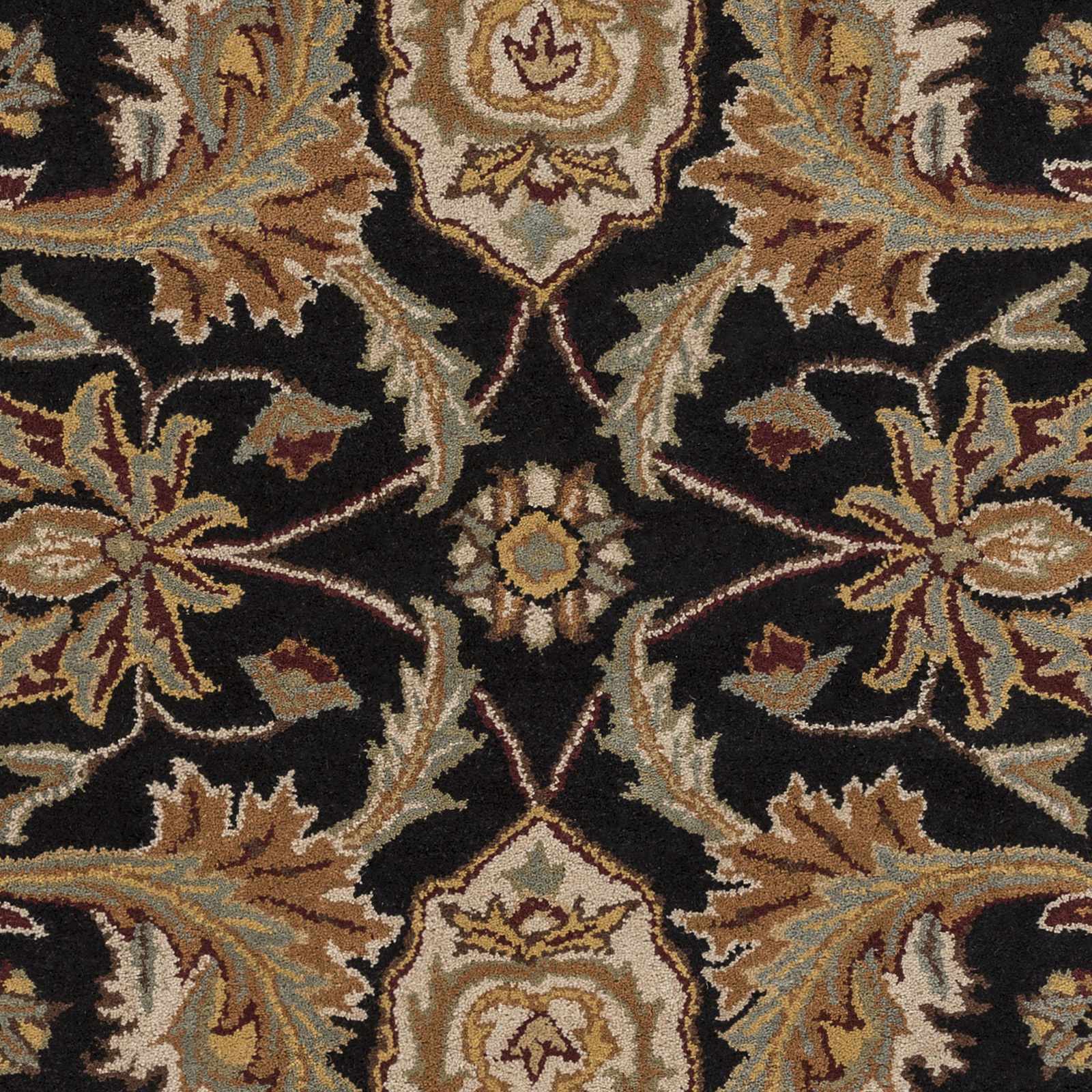 Blomkest Black&Yellow Traditional Wool Carpet - Ornate Home
