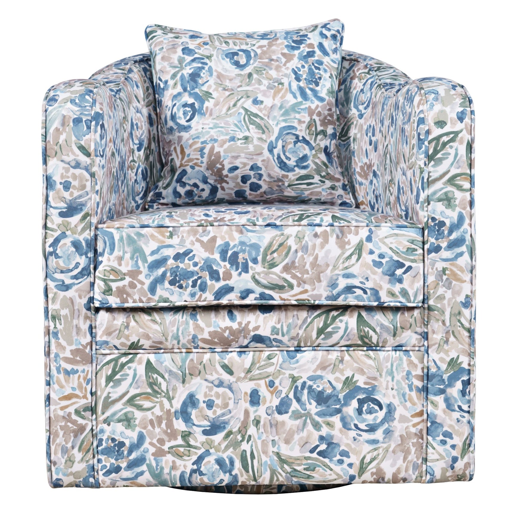 Bloom Blue Swivel Accent Chair - Ornate Home