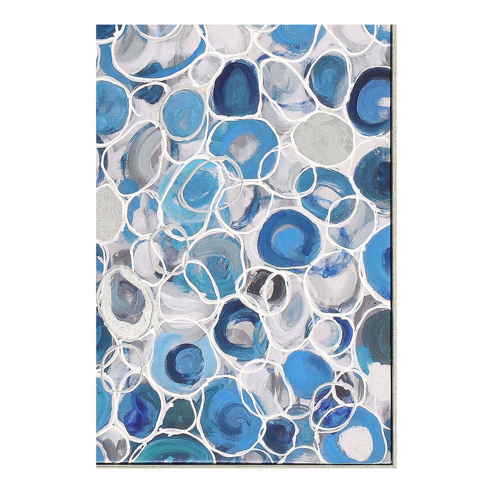 Blue Bubbles Multi Color Wall Decor - Ornate Home