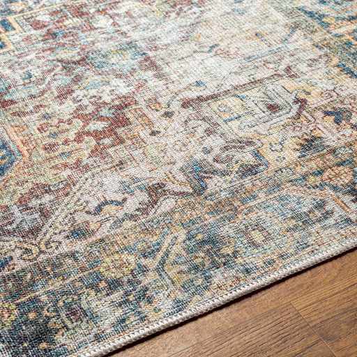 Blue Catigpian Distressed Washable Area Rug - Clearance - Ornate Home
